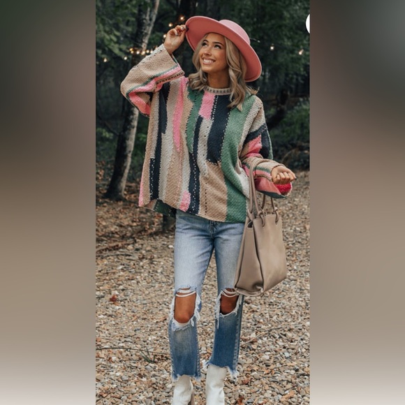 NWOT POL CHENILLE MULTI COLOR TOP - Picture 3 of 6